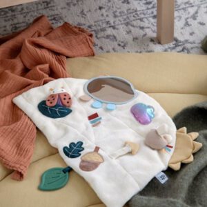 Mini speelmat neutrale kleuren sebra