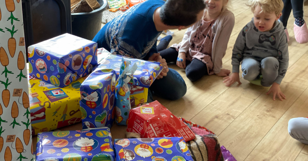 Sinterklaas viering gezin