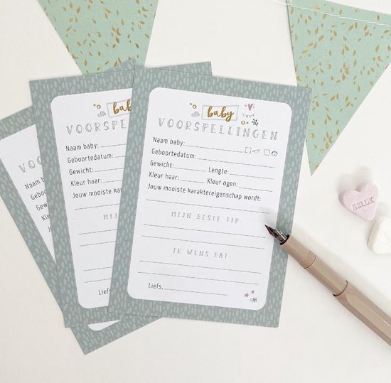 Babyshower invulkaart