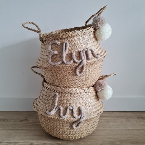 Origineel kraamcadeau - opbergmand met naam