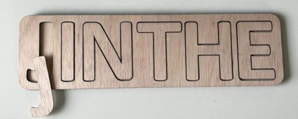 Houten puzzel met naam